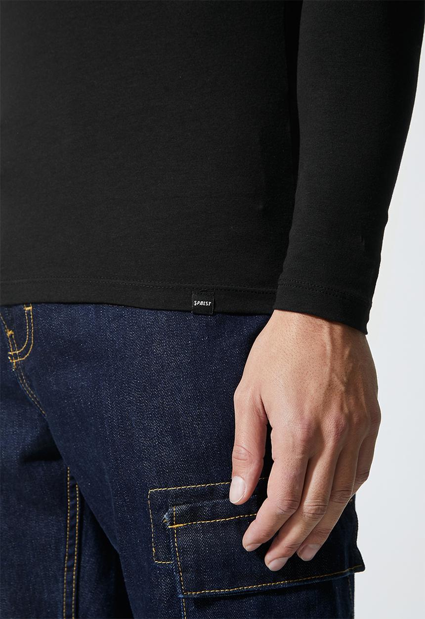 Superbalist - Brando long sleeve crew neck tee - black