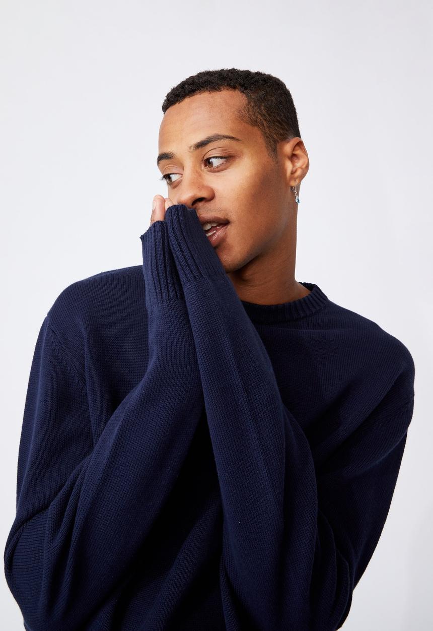 Cotton On - Crew knit - deep navy