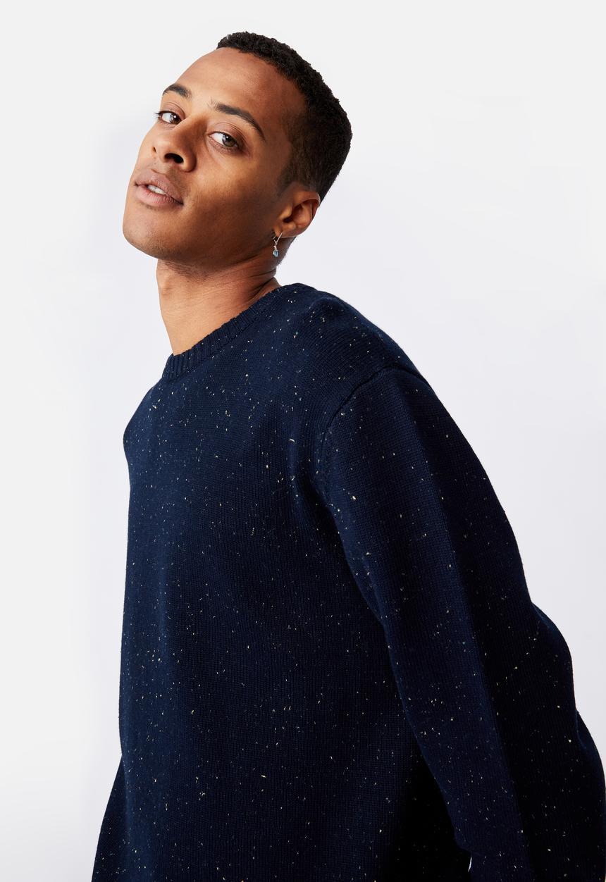 Cotton On - Crew knit - navy nep