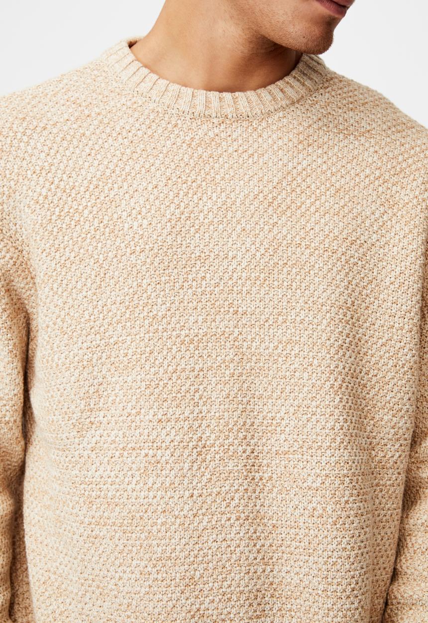 Cotton On - Crew knit - textured natural