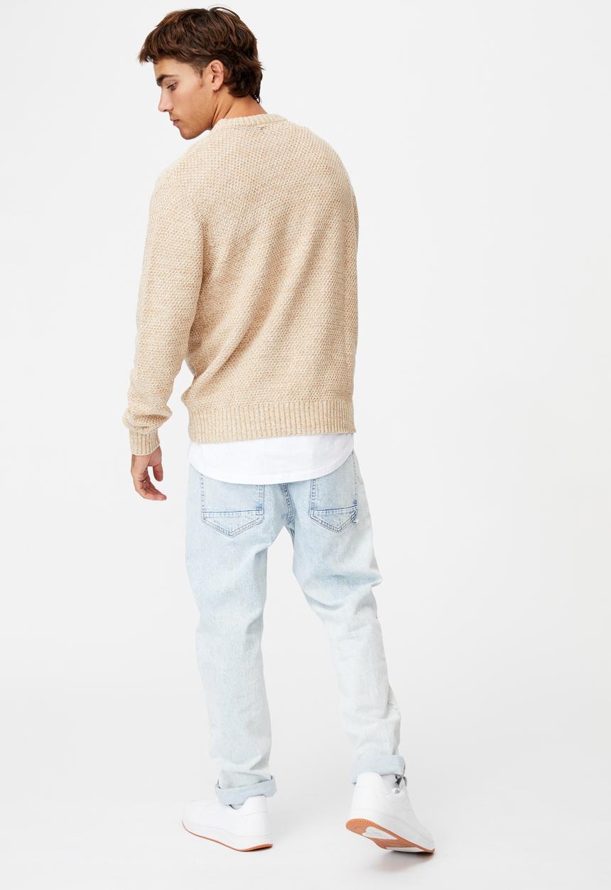 Cotton On - Crew knit - textured natural