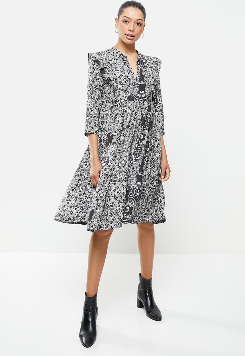 AMANDA LAIRD CHERRY - Nsezi dress - black & white