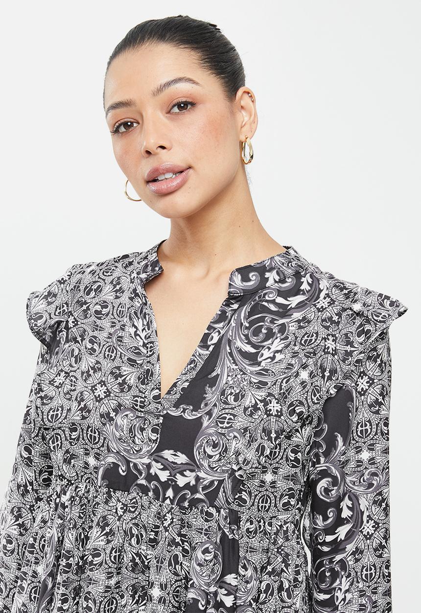 AMANDA LAIRD CHERRY - Nsezi dress - black & white
