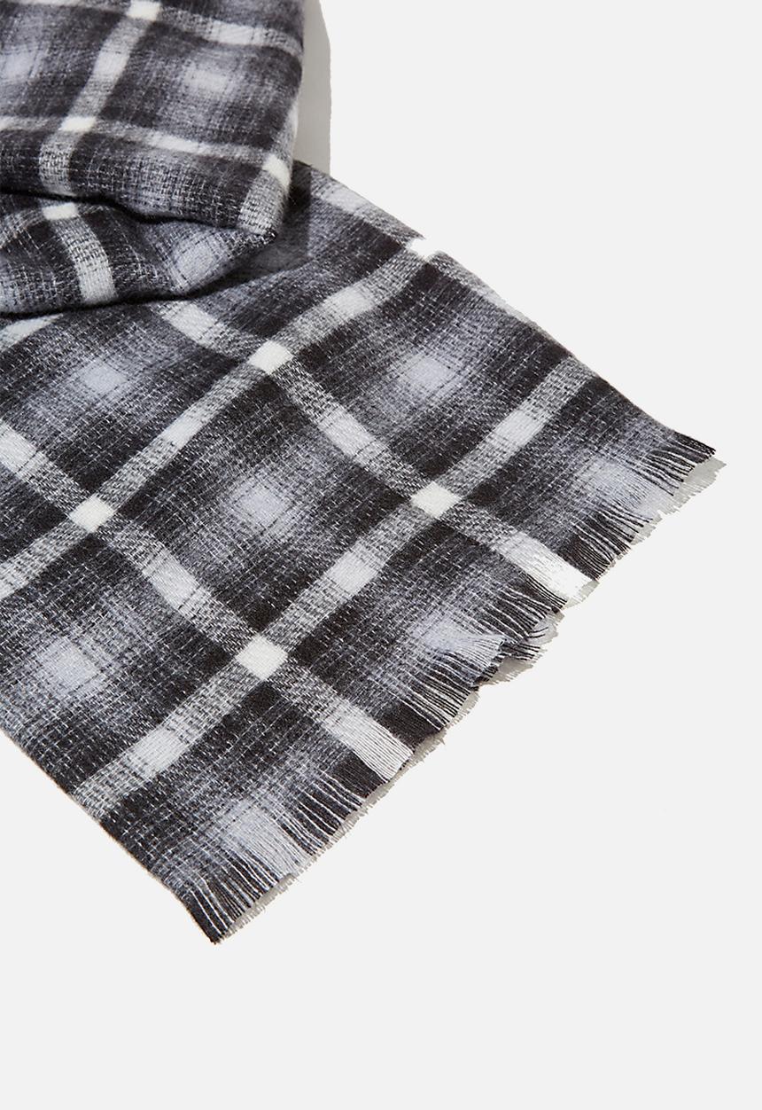 Rubi - Millie mid weight scarf - black and white jamie check