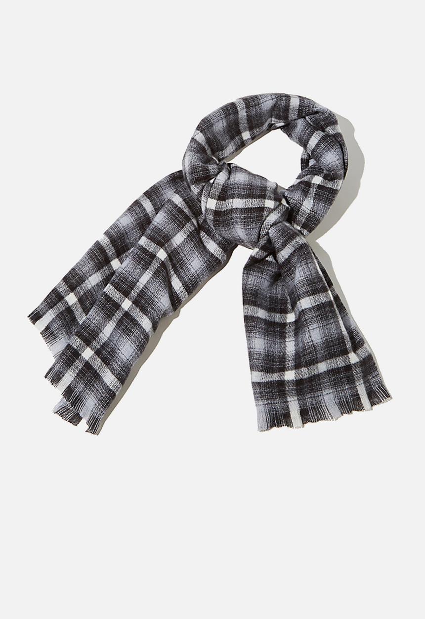 Rubi - Millie mid weight scarf - black and white jamie check