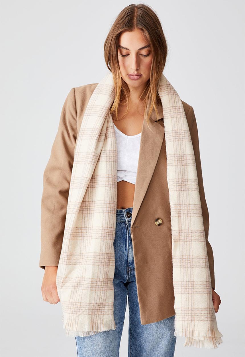 Rubi - Millie mid weight scarf - barley charlotte check