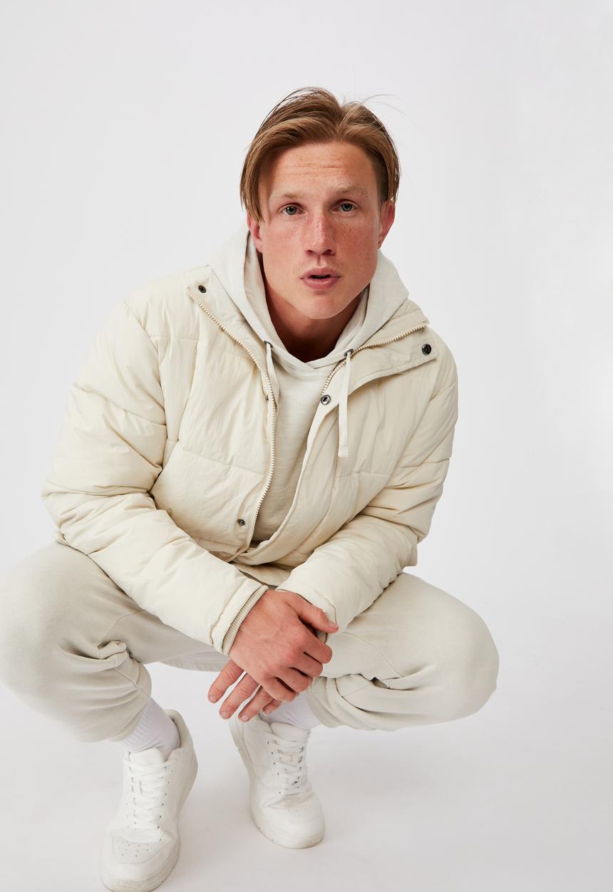 Cotton On - Essential recycled puffer - ecru