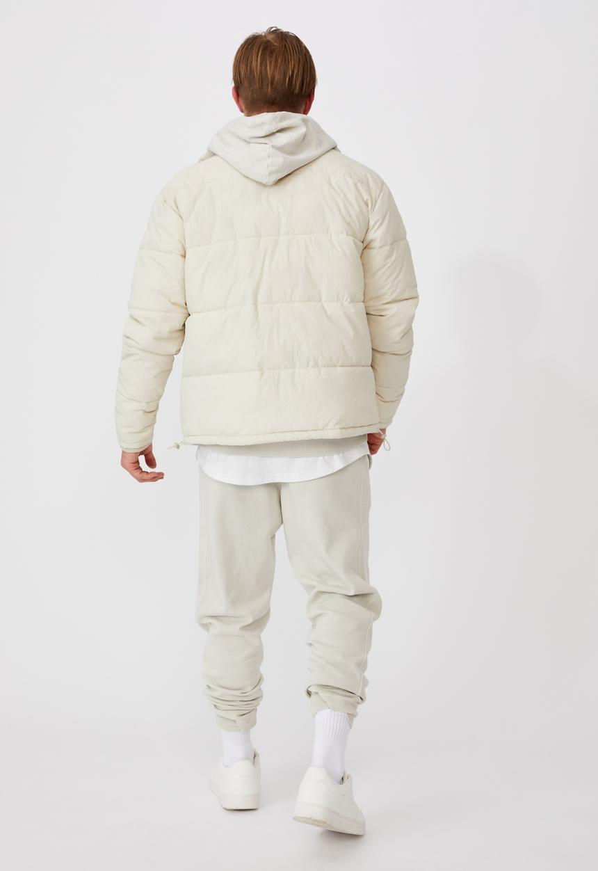 Cotton On - Essential recycled puffer - ecru