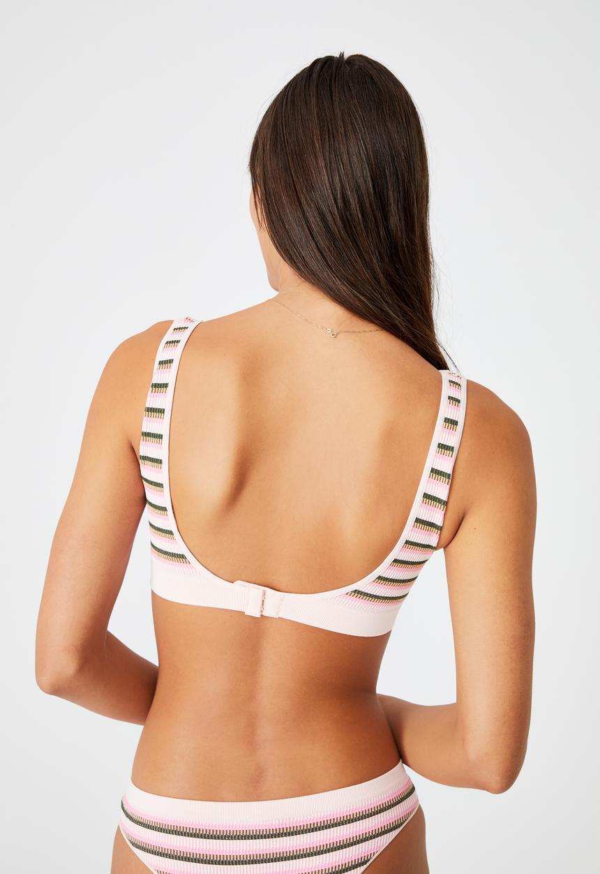 Cotton On - Seamfree plunge bralette - multi 
