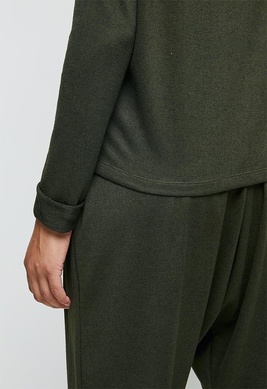 edit - Cut & sew slouchy tee - khaki