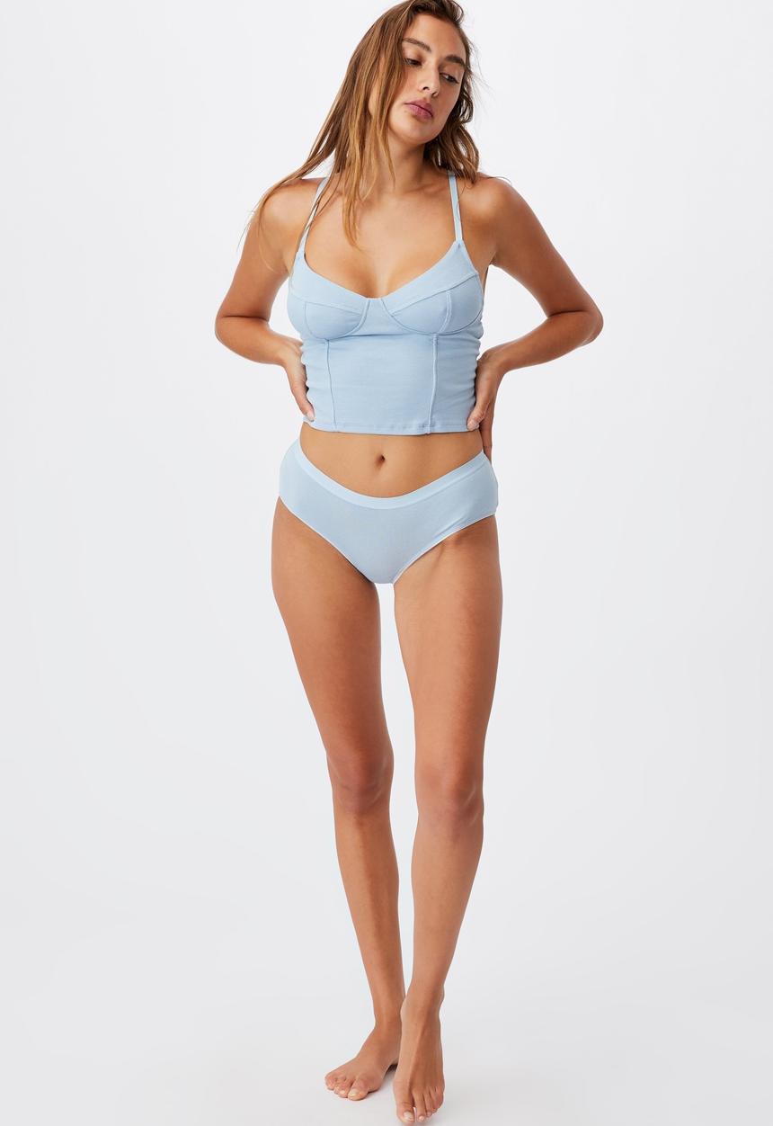 Cotton On - Cotton bustier - blue
