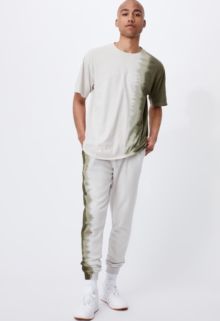 Cotton On - Festival T-shirt - military & moss dip dye