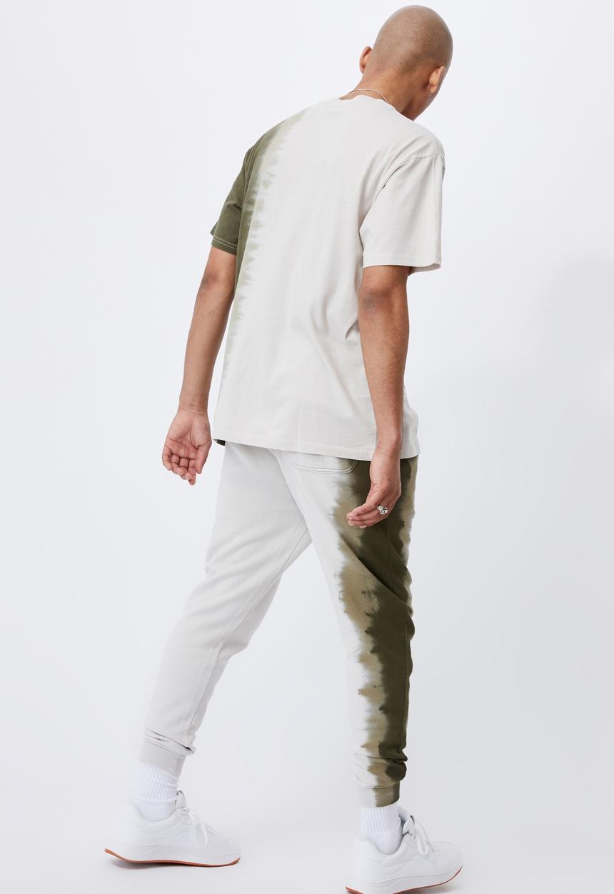 Cotton On - Festival T-shirt - military & moss dip dye