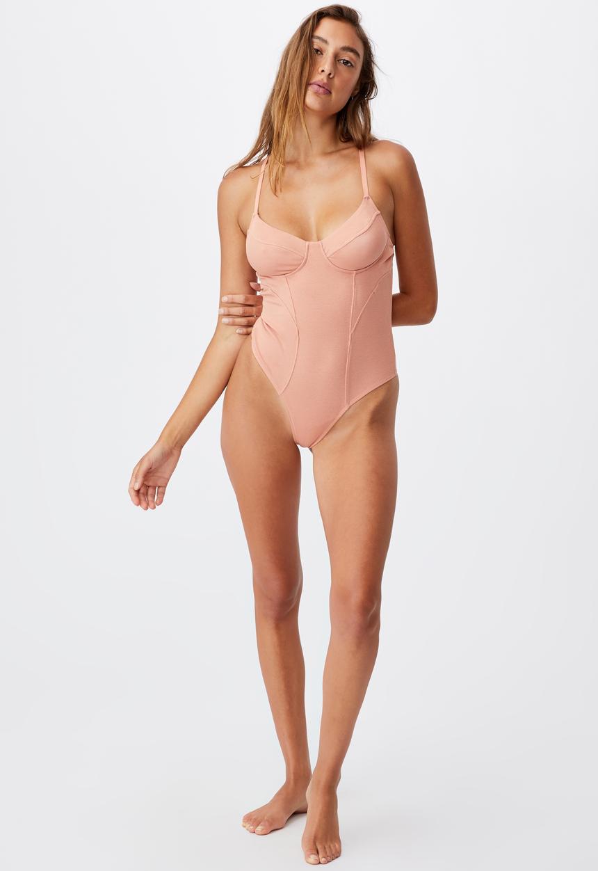 Cotton On - Cotton bodysuit - rose cloud 