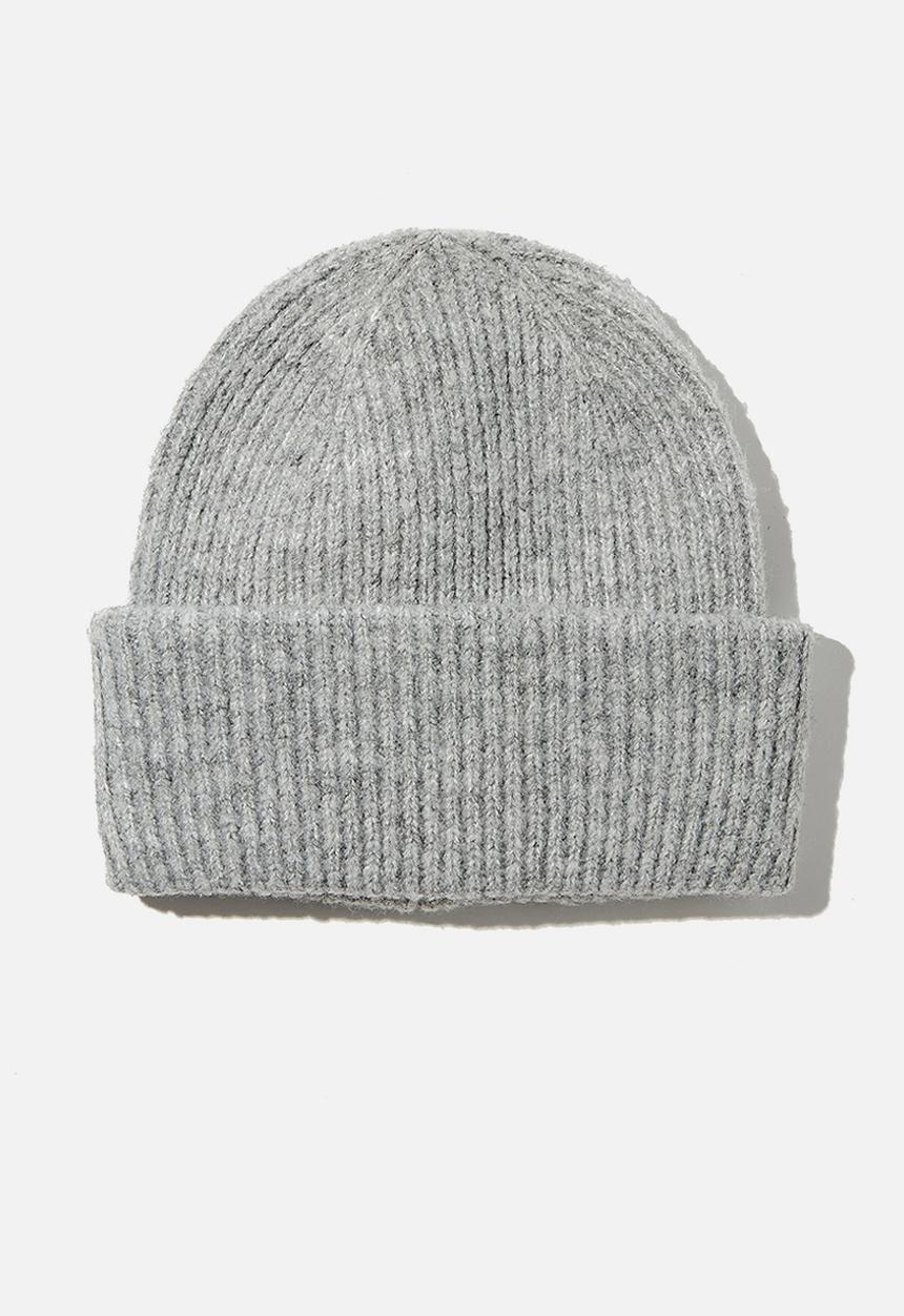 Rubi - Racquel ribbed beanie - grey marle
