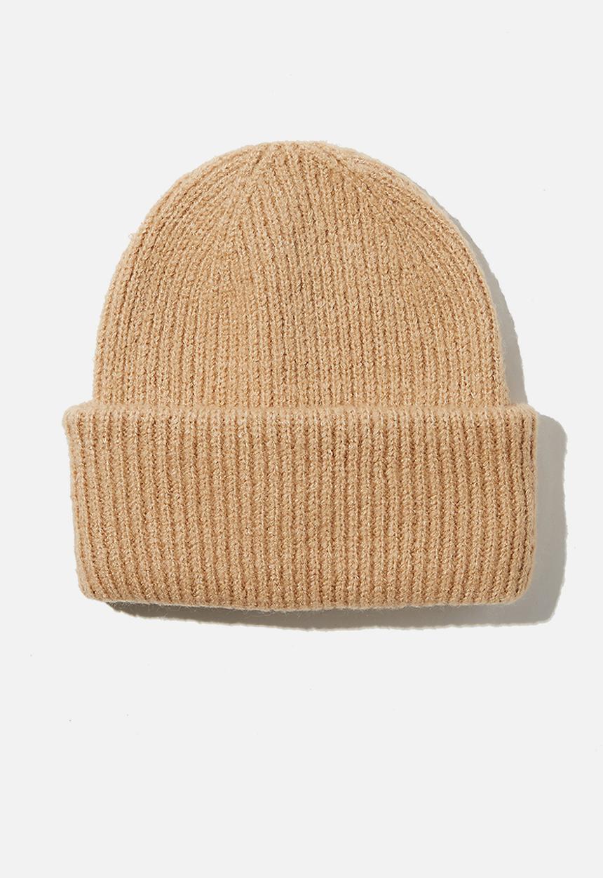 Rubi - Racquel ribbed beanie - warm stone
