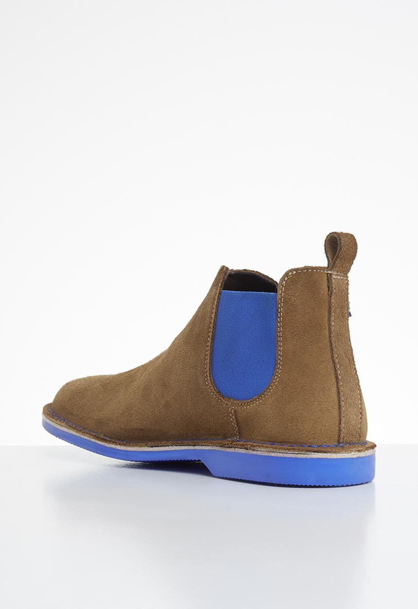 Veldskoen - Chelsea boot - brown & blue