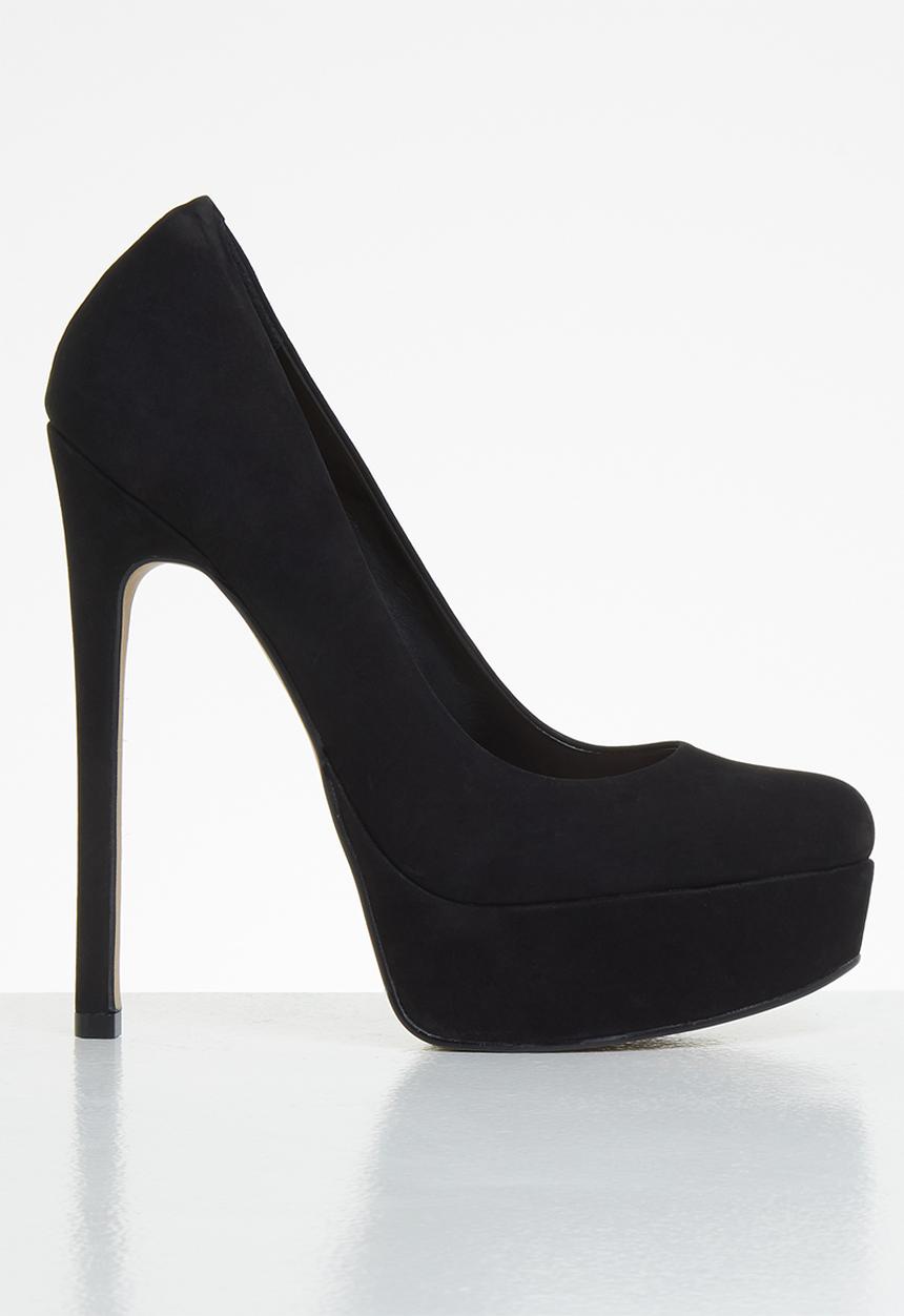 ALDO - Kassandra suede heel - black
