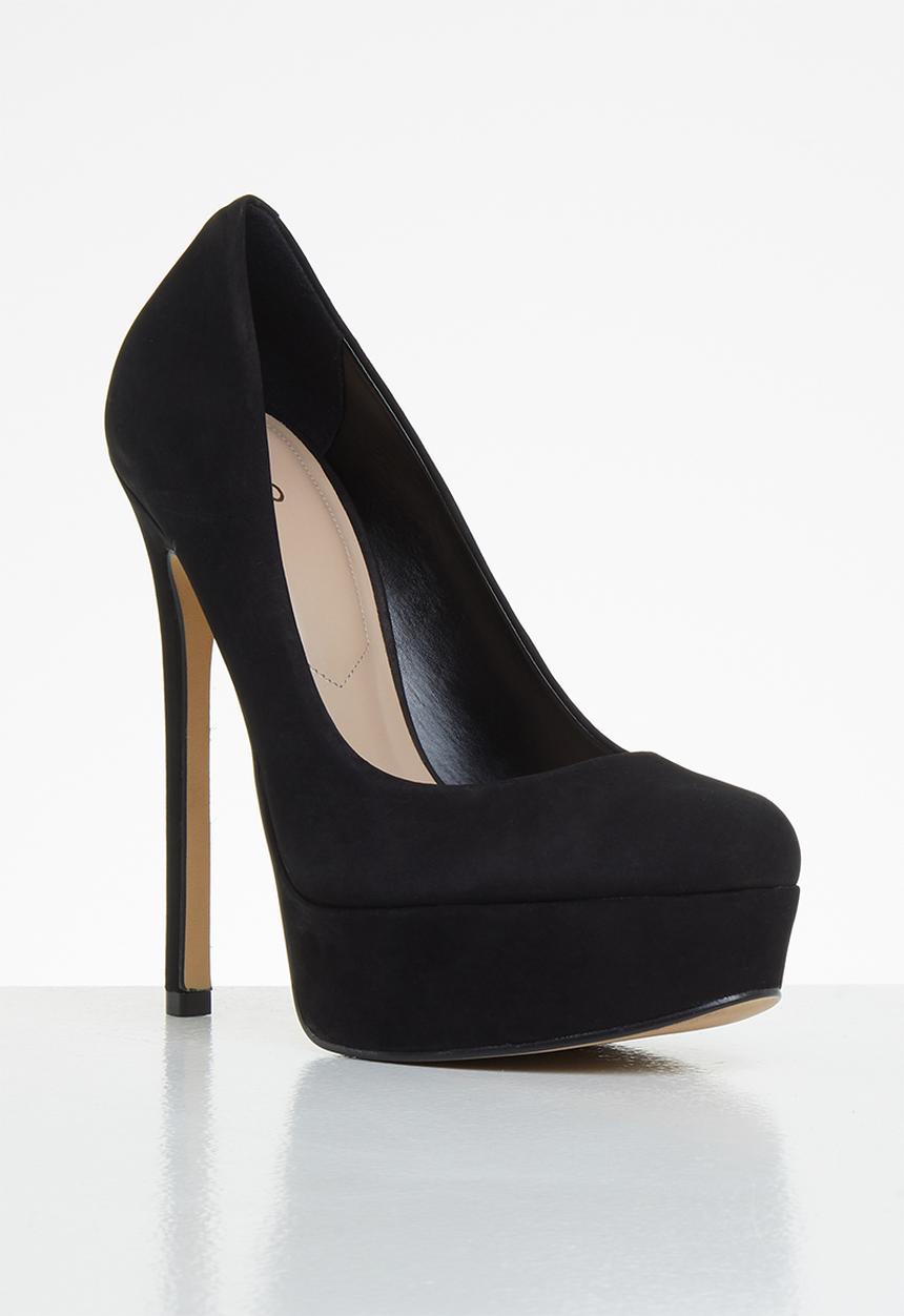 ALDO - Kassandra suede heel - black