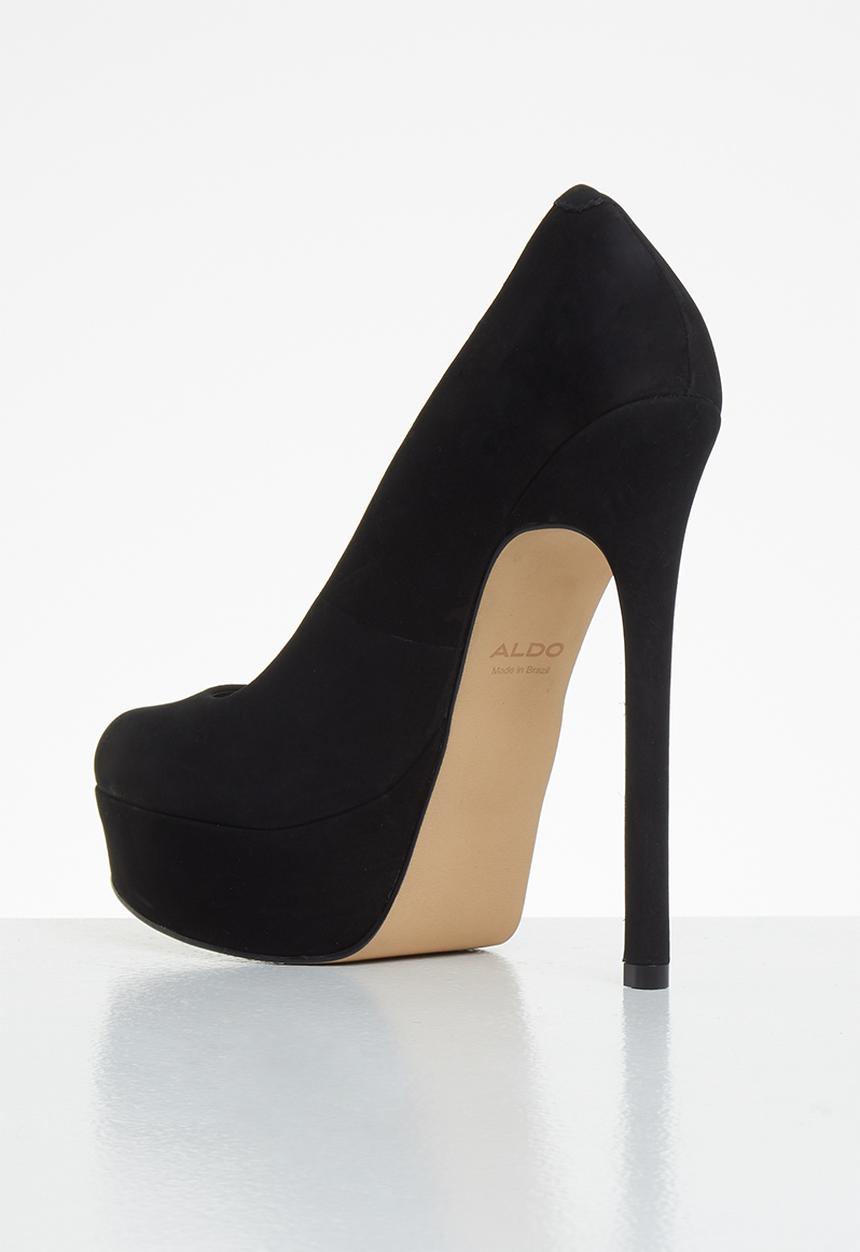 ALDO - Kassandra suede heel - black