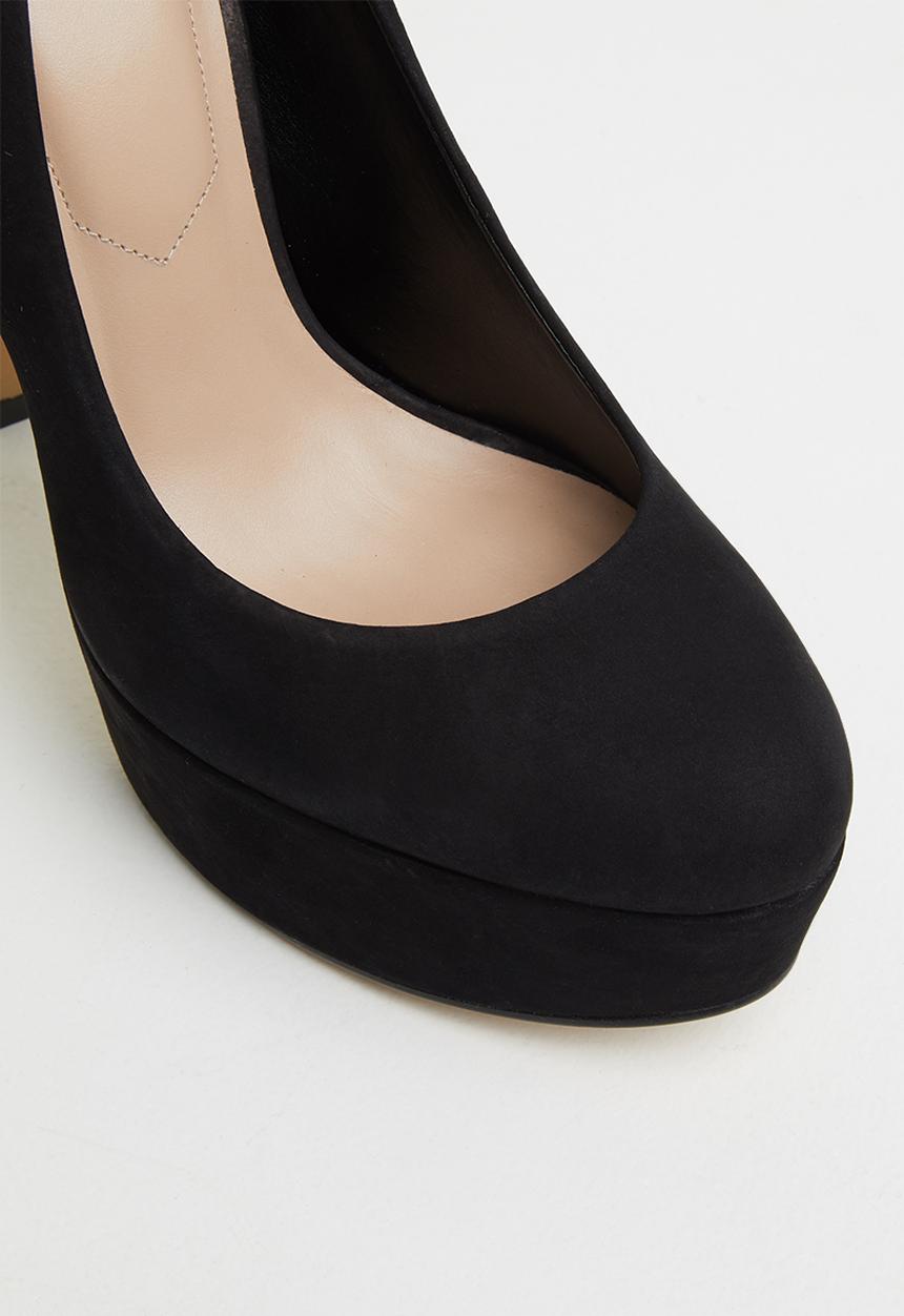 ALDO - Kassandra suede heel - black