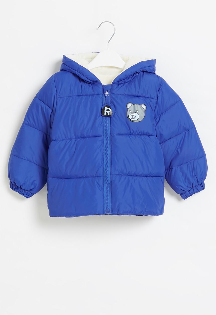 Pop Candy - Boys hooded puffer - cobalt