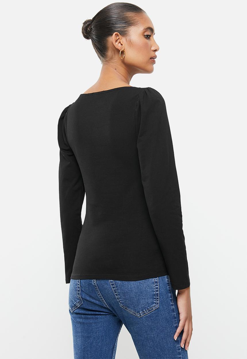 SISSY BOY - Camilla:  top with bling logo - black