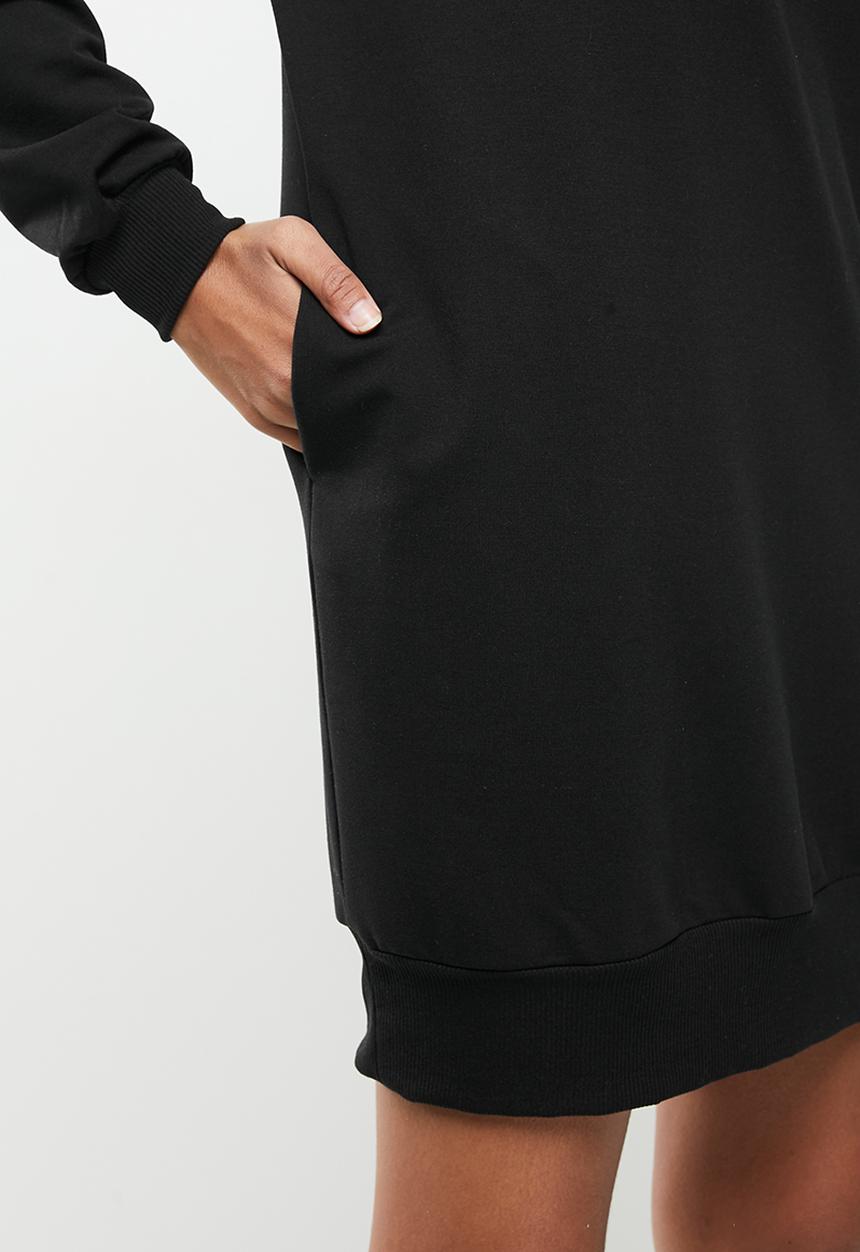 Me&B - Hooded sweatdress - black
