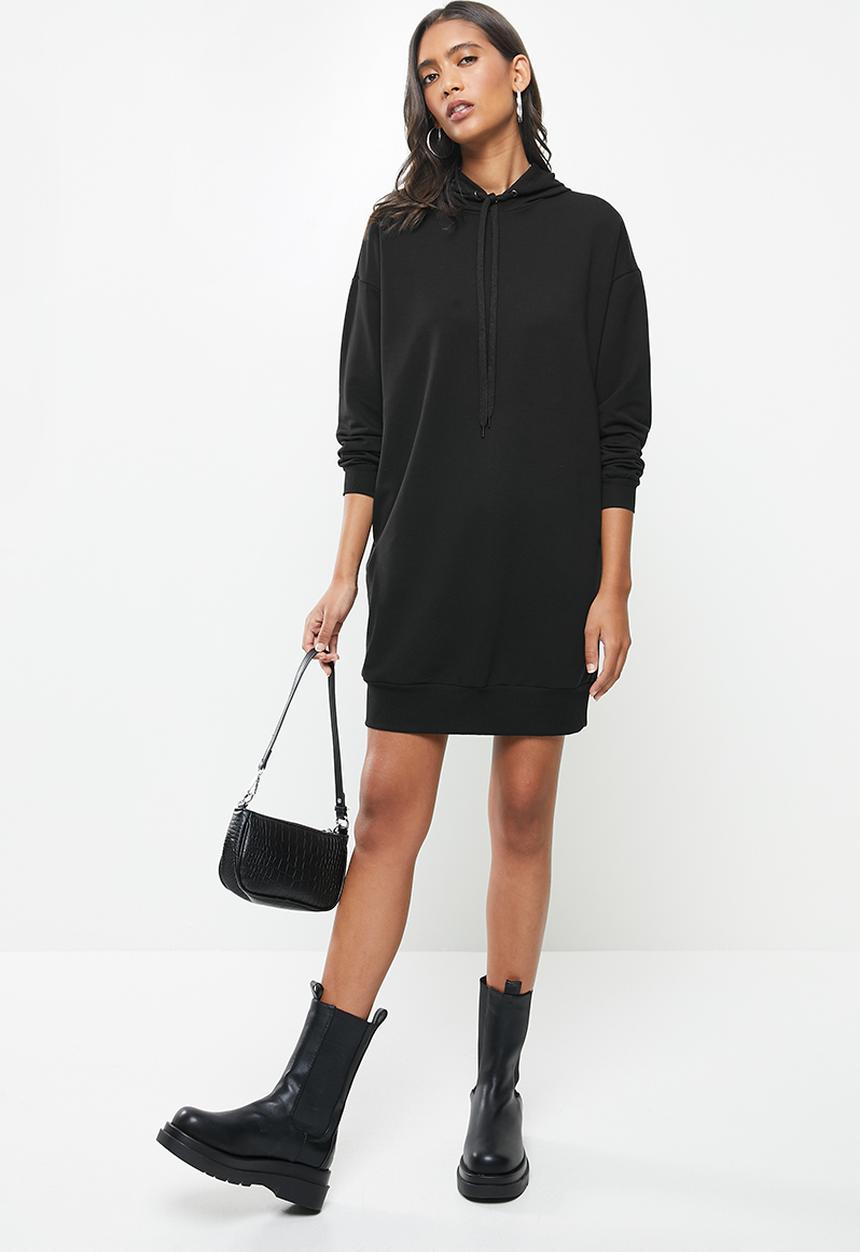 Me&B - Hooded sweatdress - black
