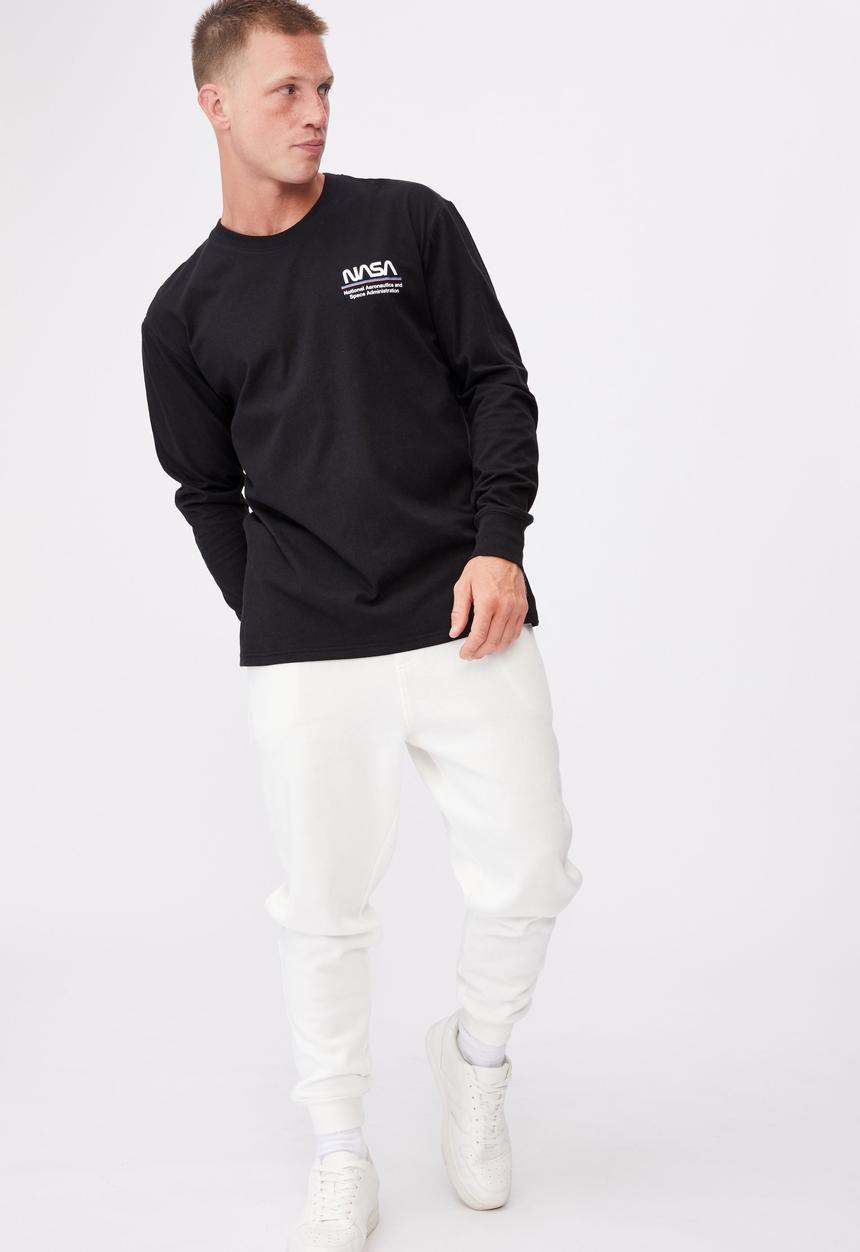 Cotton On - Tbar collab long sleeve T-shirt - black