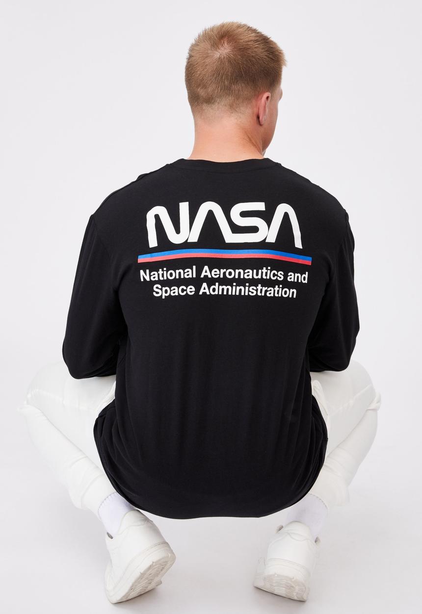 Cotton On - Tbar collab long sleeve T-shirt - black