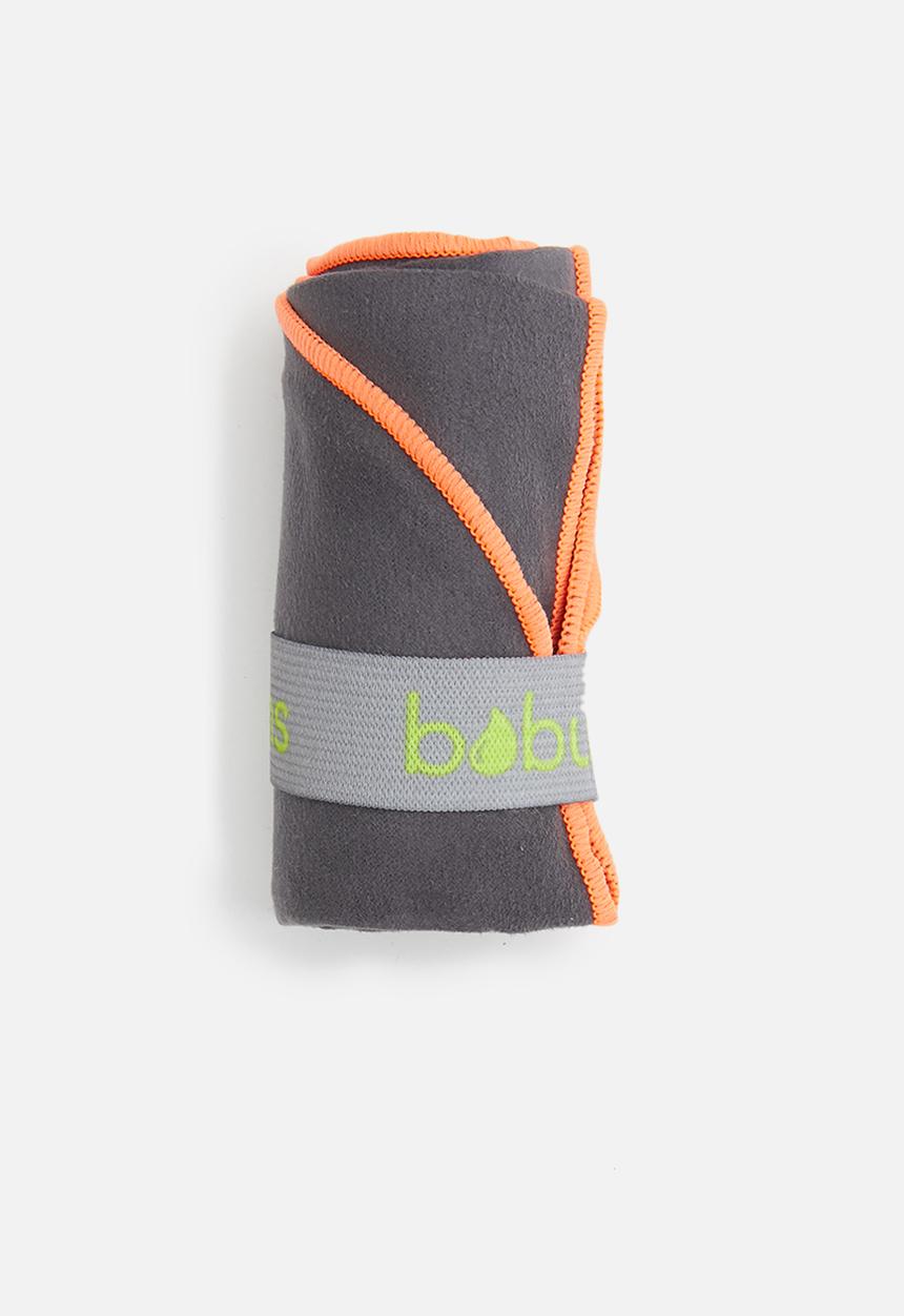 Bobums - Single gym towel - gunmetal & coral