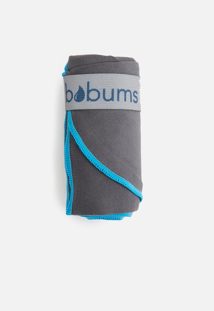 Bobums - Single gym towel - gunmetal & turquoise