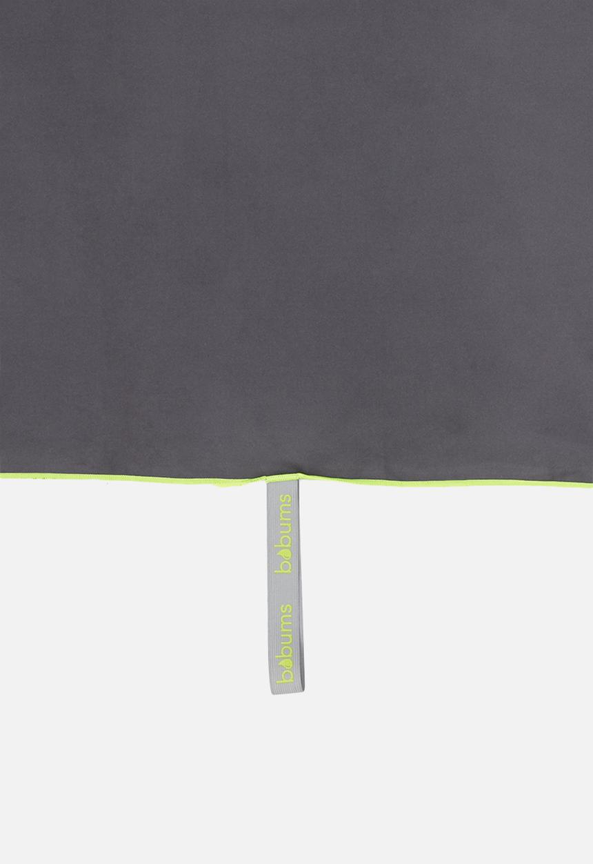 Bobums - Microfiber XL gym zip towel combo - gunmetal & yellow