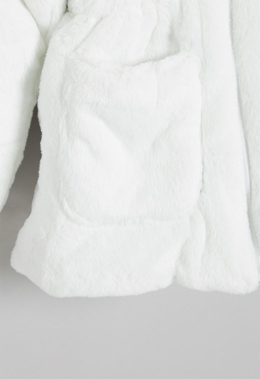 Pop Candy - Girls teddy coat - milk