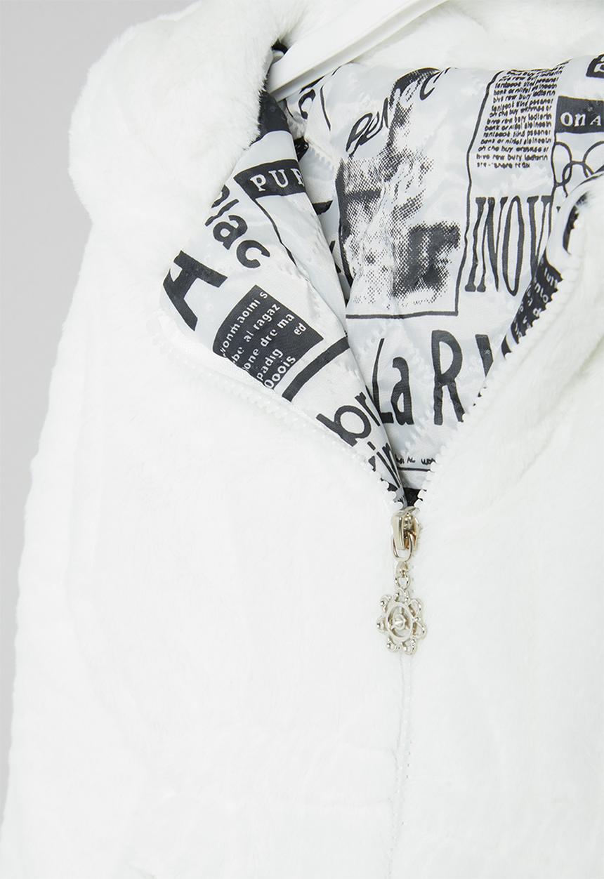 Pop Candy - Girls teddy coat - milk