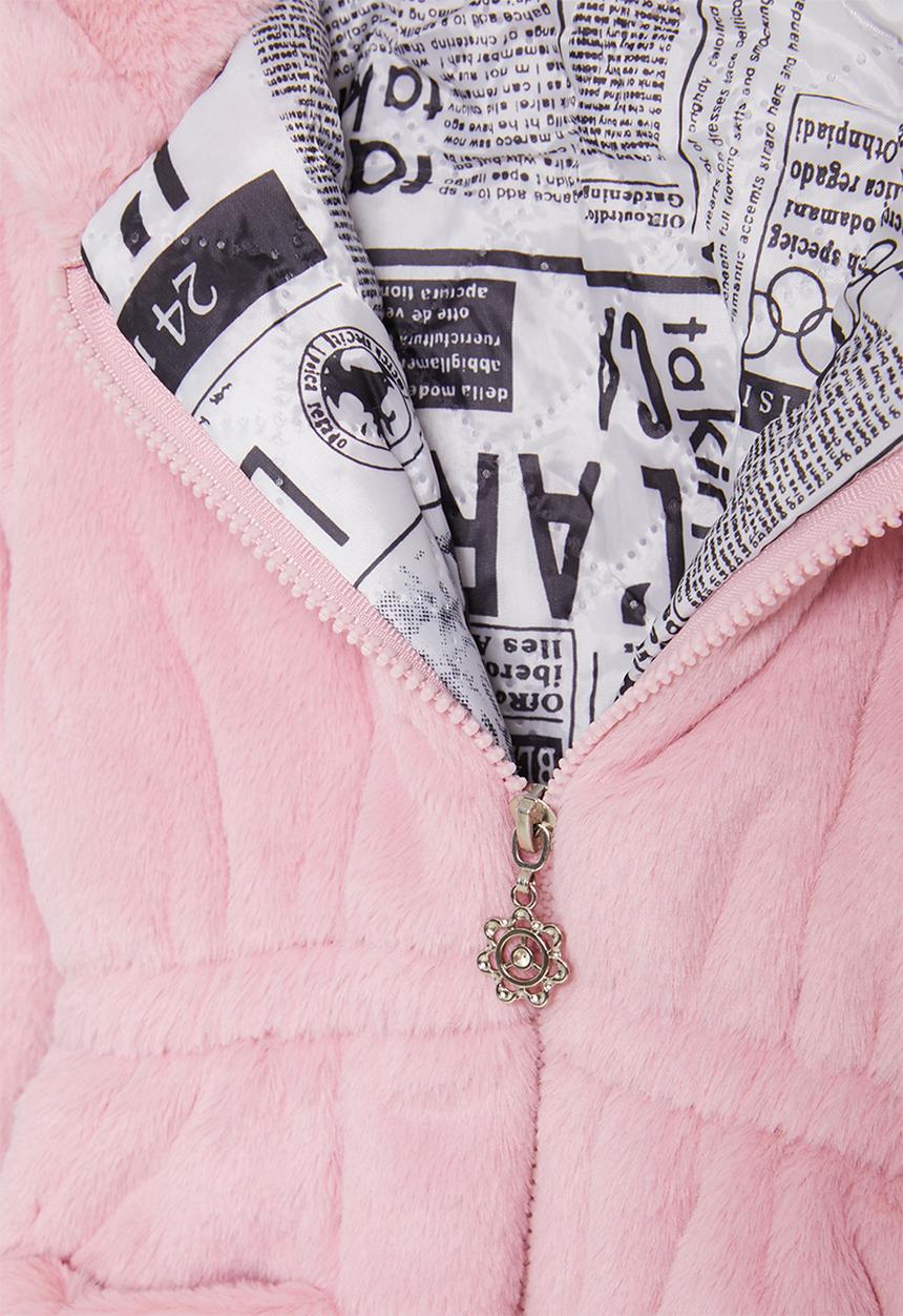 Pop Candy - Girls teddy coat - pink