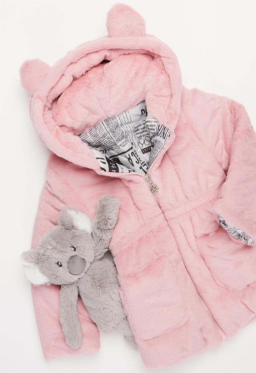 Pop Candy - Girls teddy coat - pink