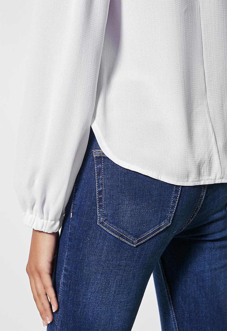 Superbalist - Funnel neck shell - white