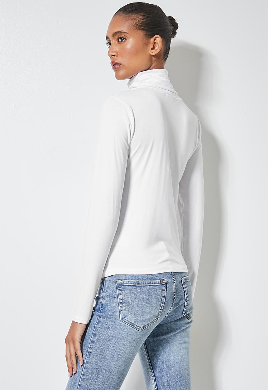 Superbalist - Viscose poloneck - white