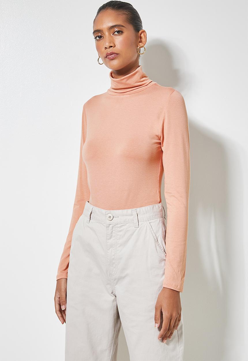 Superbalist - Viscose poloneck - peach
