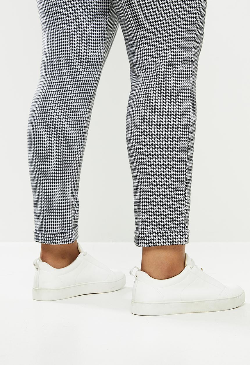 Violeta by Mango - Plus Trousers trip - black & white