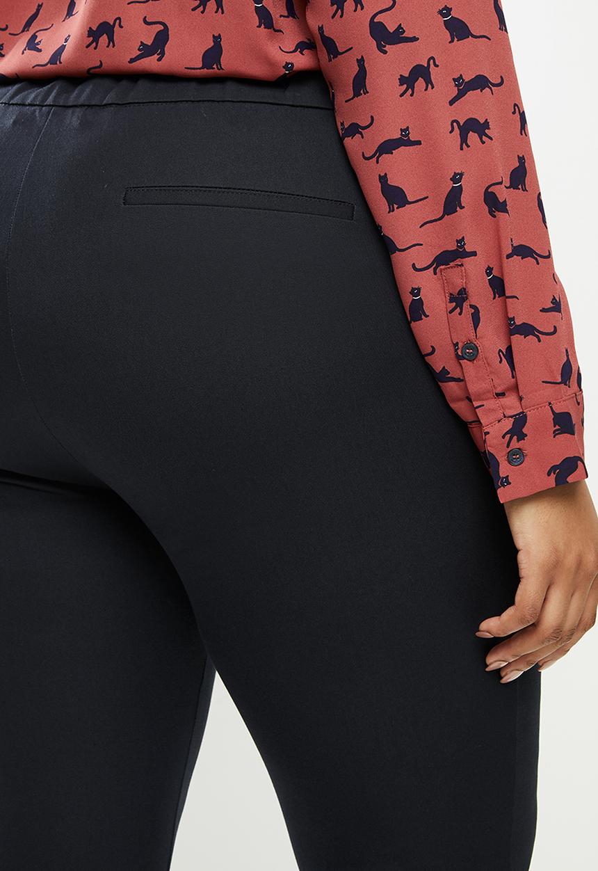 Violeta by Mango - Plus Trousers elastic - navy