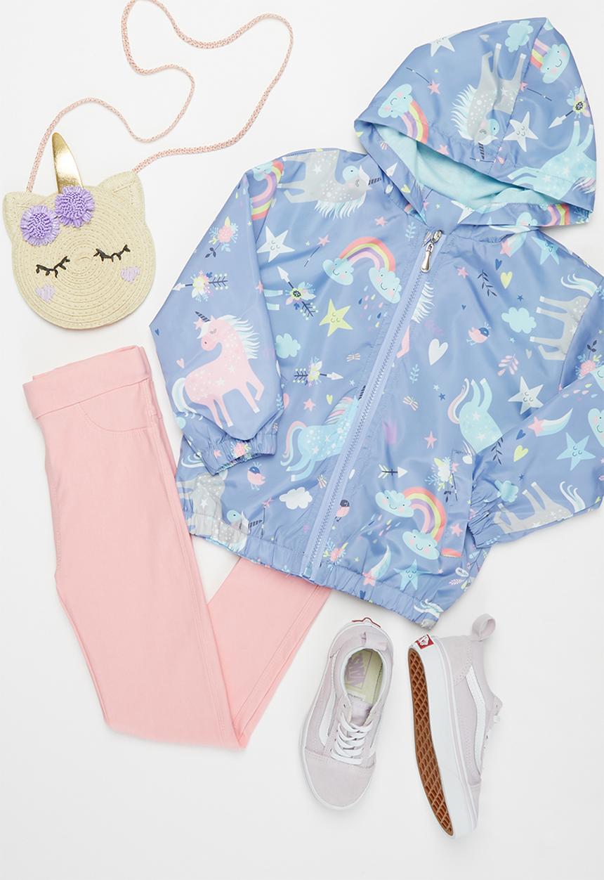 Pop Candy - Girls rainbow jacket - blue