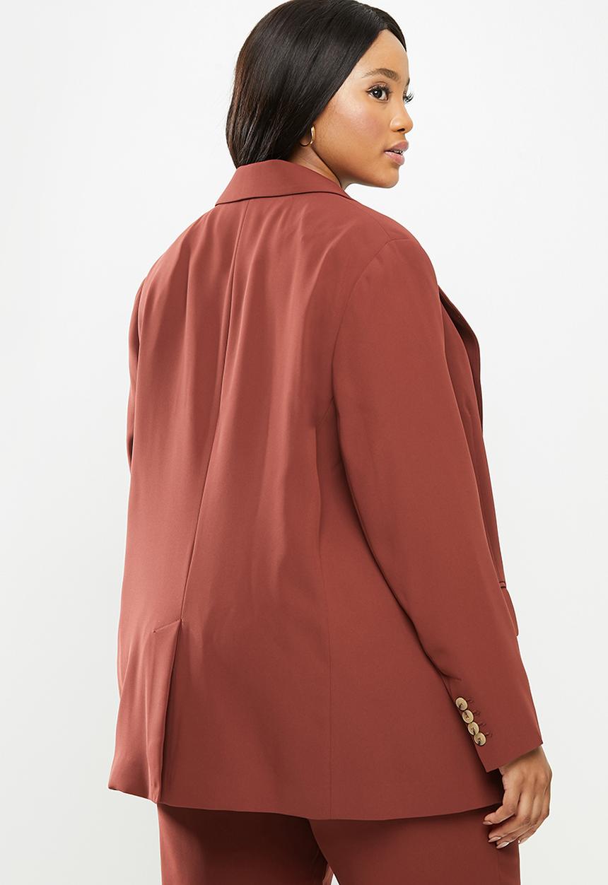 Violeta by Mango - Plus blazer martini - burgundy