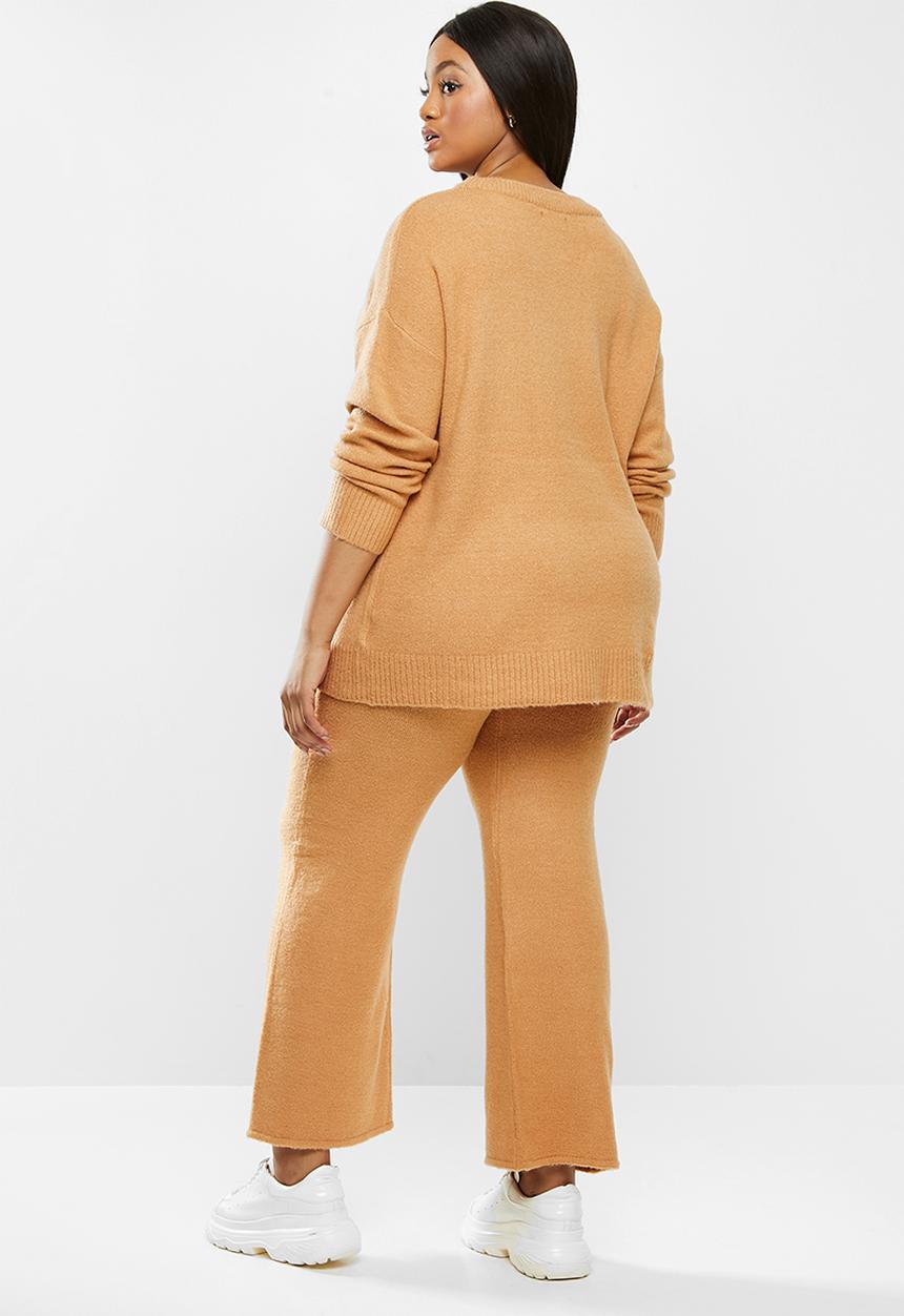 Brave Soul - Plus Poldarka top & pants - camel