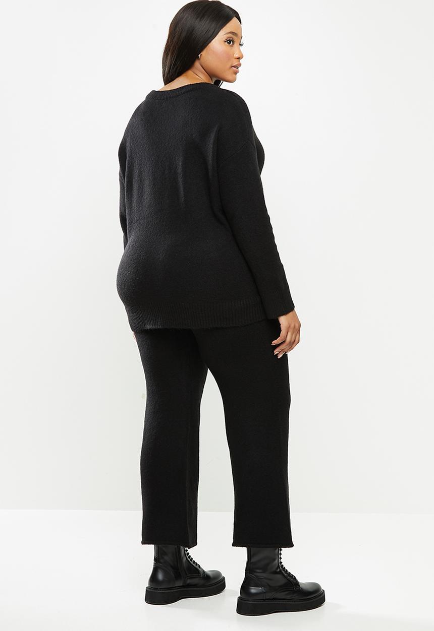Brave Soul - Plus Poldarka top & pants - black