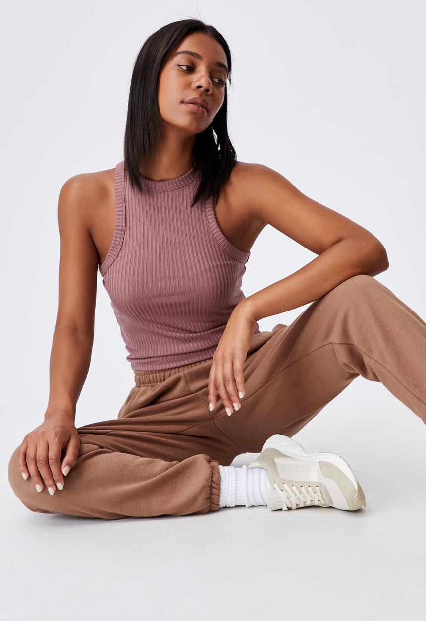 Cotton On - Classic track pants - cocoa brown
