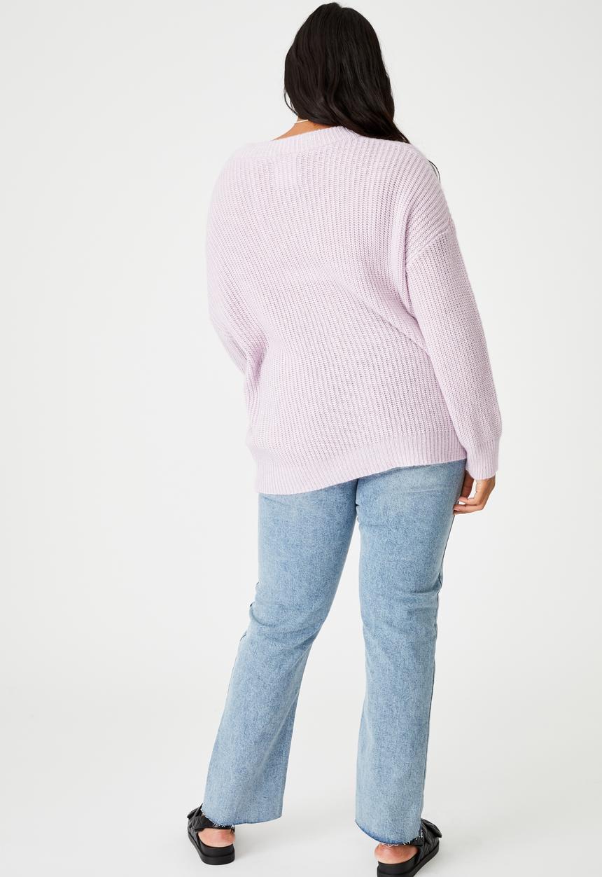 Cotton On - Curve lush dad cardigan - lilac 