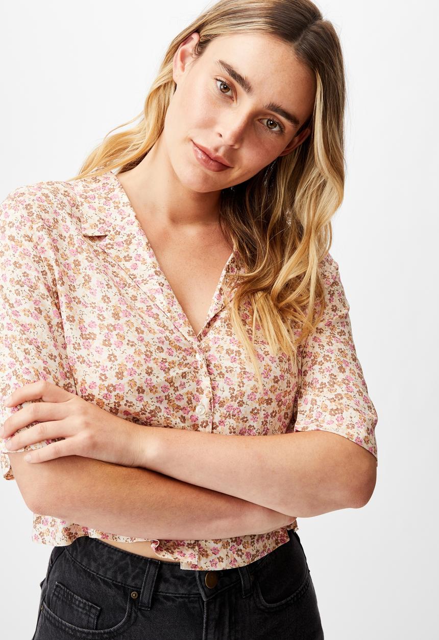 Cotton On - Jorden short sleeve shirt - neutral